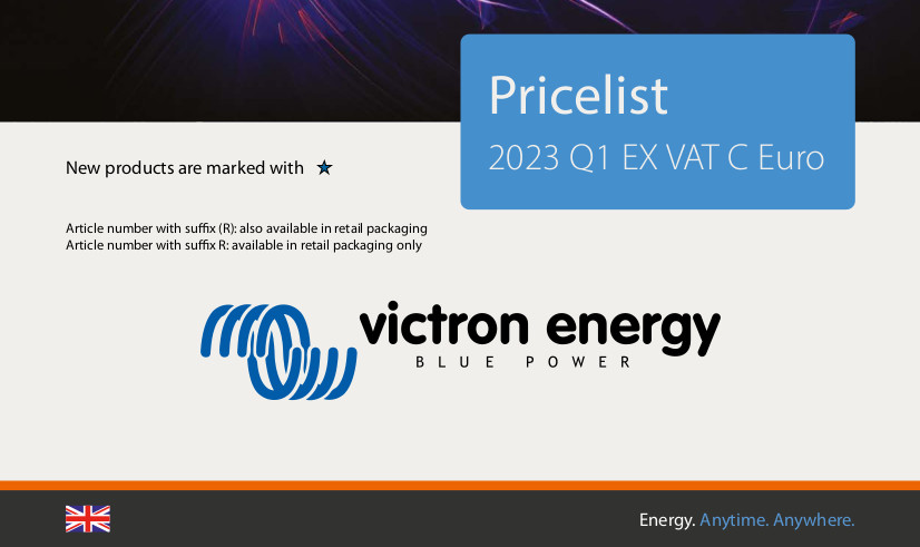 Nuovo Listino Victron Energy Q1 2023